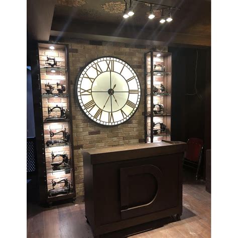 large big ben wall clock westminster lights  glass