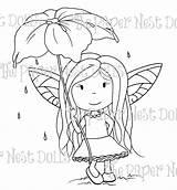 Fairy Umbrella sketch template