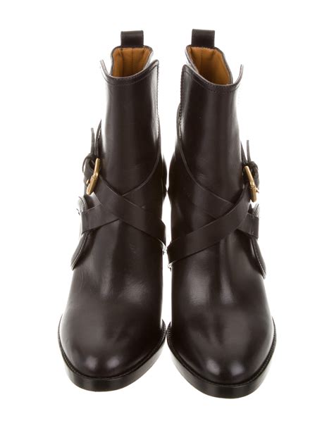 ralph lauren leather buckle boots shoes wyg  realreal