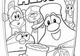 Veggie Tales Coloring Pages Coloring4free Supper Hero Category sketch template
