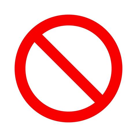symbol prohibition sign  allowed icon circle  backslash  vector art  vecteezy