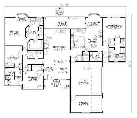 main level floor plan house plans  law suite floor plans