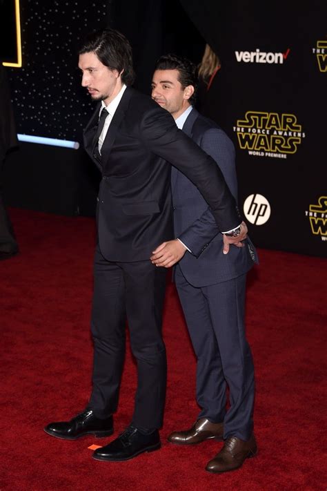 Oscar Isaac And Adam Driver At The Premiere Of Star Wars The Force