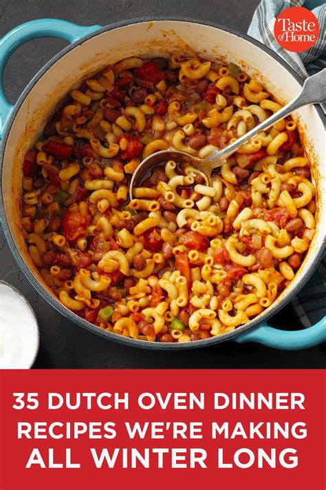 dutch oven dinner recipes  making  winter long