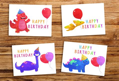 printable dinosaur birthday cards   kids birthday cards
