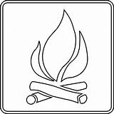 Campfire Pit Cliparts Campfires Signal Smoke Usf sketch template