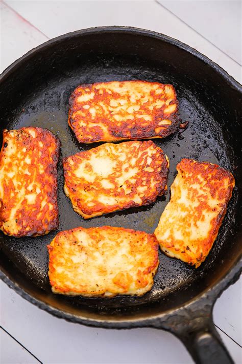 halloumi frying cheese   middle east chef tariq food blog