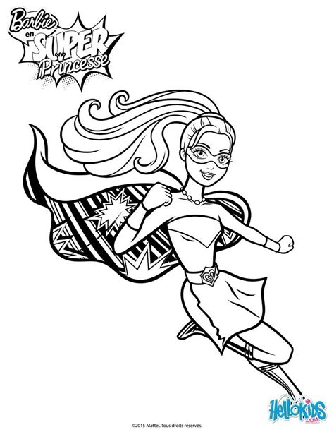 barbie super power saves  day coloring page  barbie super