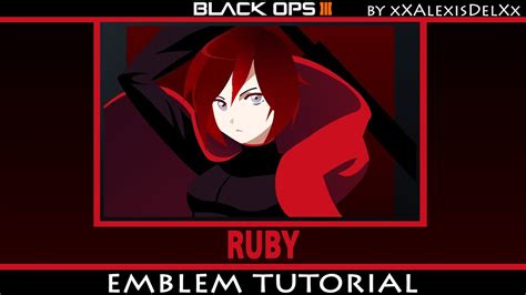 Black Ops 3 Emblem Tutorial Rwby Ruby Youtube