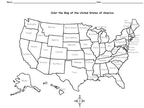 color  map   usa teaching resources