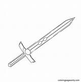 Sword Mediveal sketch template