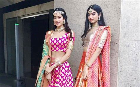 these photos of sridevi s daughters jhanvi khushi in a desi avatar will wipe off your monday