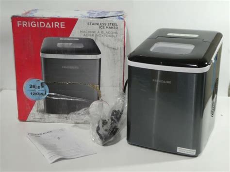 frigidaire efic  ss  lb portable countertop ice maker  stainless steel ebay