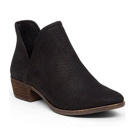Lucky Brand Lucky Brand Bashina Black Suede Leather Block Heel Low