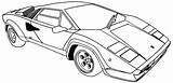 Voiture Lamborghini Countach Carros Sportive Coloringhome Pintar Gratuitement sketch template