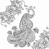 Pfau Zentangle Totem Flowersfor Erwachsene Paon Coloriages Kleuring Volwassen Sforzo Adulta Pavone Coloritura Kolorowanki sketch template