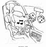Cartoon Car Man Coloring Vector His Outline Ron Leishman Tunes Listing Driver Royalty sketch template