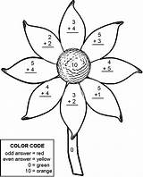 Addition Color Number Printable Coloring Sheets Pages Kids sketch template