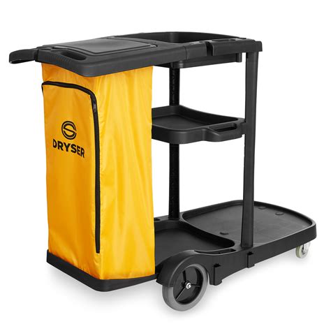 dryser commercial janitorial cleaning cart  wheels housekeeping