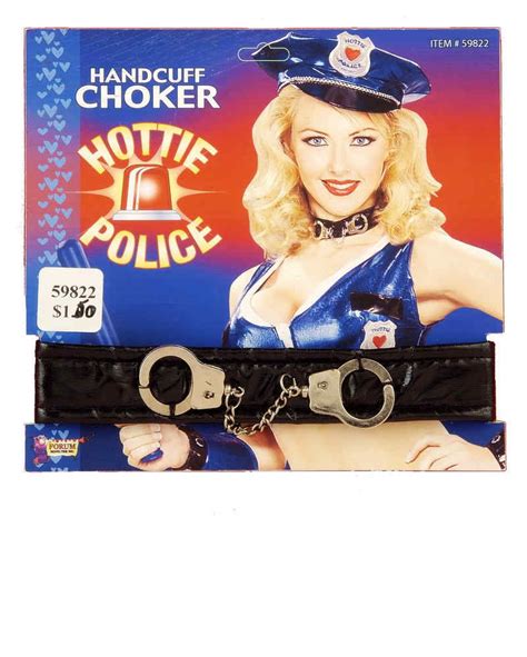 Hottie Police Handcuff Choker Candy Apple Costumes Cop