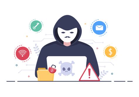 premium hacker illustration pack  crime security illustrations