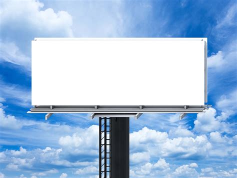sky outdoor billboard mockup psd