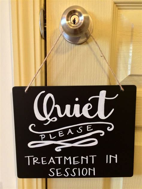 spaquiet chalkboard spa sign quiet sign treatment  etsy