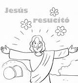 Pascua Resurrección Jesús sketch template