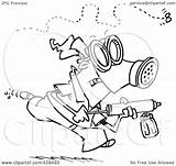Annoying Bug Spray Chasing Fly Down Man Outline Illustration Cartoon Royalty Toonaday Rf Clip Clipart Regarding Notes Leishman Ron sketch template