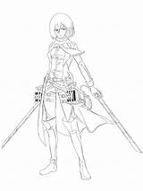 Mikasa Titan sketch template