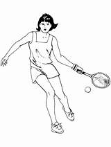 Tennis Coloring Pages Sports Primarygames Olympic Player Games Players sketch template