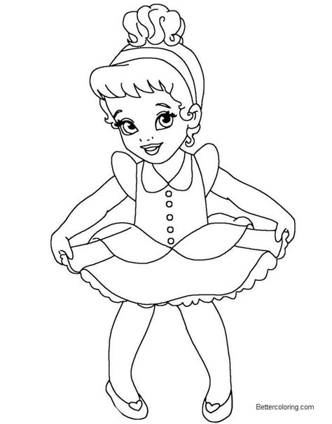 disney baby princess coloring pages black  white  printable
