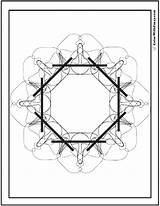 Coloring Geometric Pages Designs Shape Octagon Small Figures Print Colorwithfuzzy sketch template