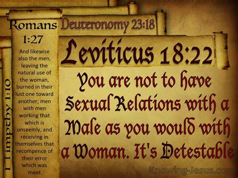 7 Bible Verses About Abominations Perverse Sexuality