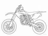 Coloring Yamaha Pages Bike Dirt Honda Racing Getdrawings sketch template