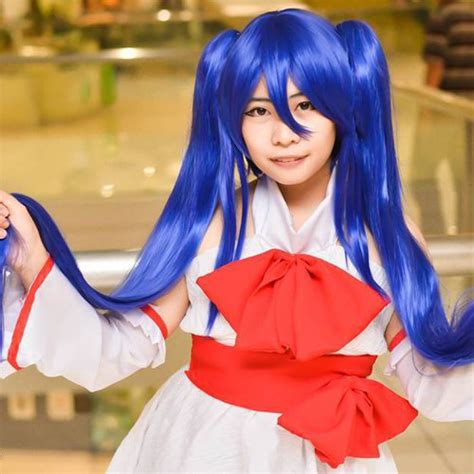 fairy tail wendy marvell long blue cosplay wig