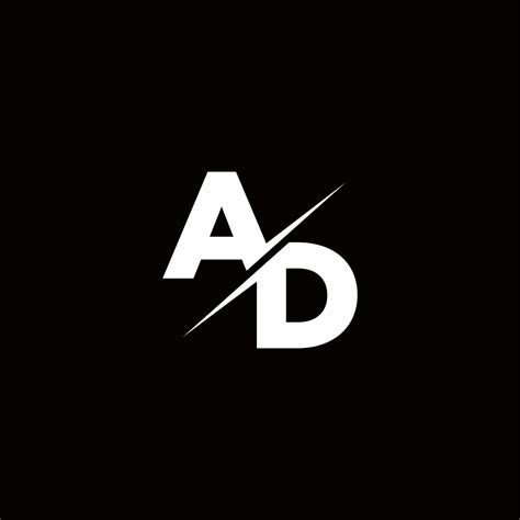 ad logo letter monogram slash  modern logo designs template  vector art  vecteezy
