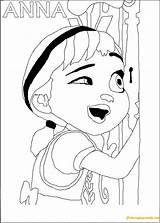Frozen Anna Pages Disney Coloring Color Online Printable Coloringpagesonly sketch template