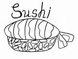 Sushi Nigiri Ebi sketch template