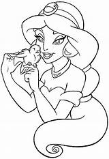 Jasmine Princess Coloring Pages Disney Printable Printablee Via sketch template