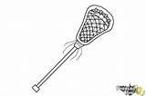 Lacrosse Stick Draw Coloring Drawingnow sketch template