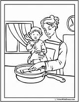 Coloring Baby Pages Mother Mom Getcolorings Color Print Getdrawings Printable sketch template