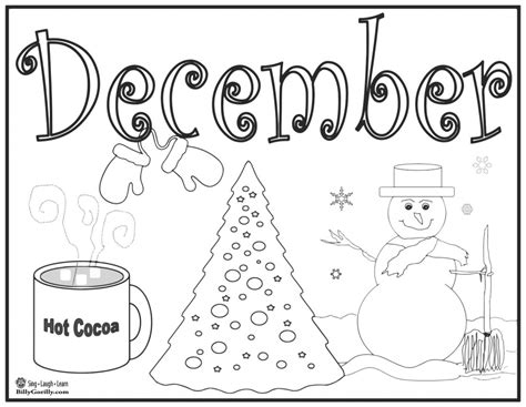 december coloring pages    print