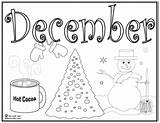 Coloring December Pages Printable Winter Hot Kids Holiday Chocolat Christmas Print Color Sheets Colouring Adults Printables January Book Activity Comments sketch template