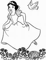Coloring Princess Snow Pages Disney sketch template