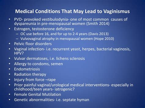 Ppt The Diagnosis And Treatment Of Vaginismus Powerpoint Presentation