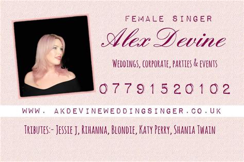 Alex Devine Wedding Singer Tribute Artist