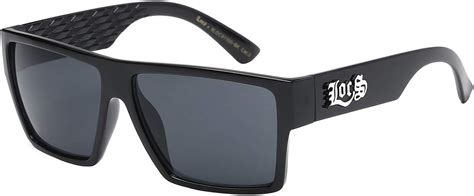 Locs 91105 Black Sunglasses Authentic Gangster Flat Top Lowrider