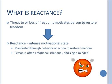 psychological reactance theory powerpoint    id