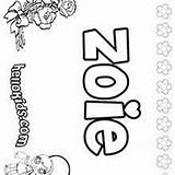 Coloring Zoey Zoie Pages Hellokids Name Unity sketch template